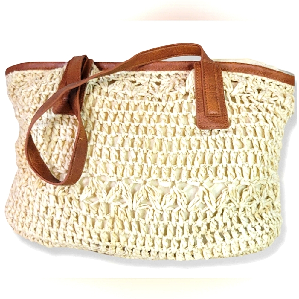 ANNA & ELLE Grass Woven SHOULDER Bag BOHO Beach TOTE - Picture 7 of 16